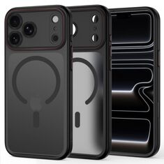 Θήκη Tech Protect MagCam MagSafe Matte Black Red για iPhone 17 Pro και iPhone 18 Pro