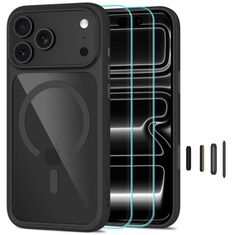 Θήκη Tech Protect MagOne MagSafe CC Black Clear για iPhone 17 Pro και iPhone 18 Pro