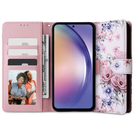 Θήκη Tech Protect Blossom - Λεπτομέρεια πορτοφολιού με θέσεις για κάρτες και χρήματα.