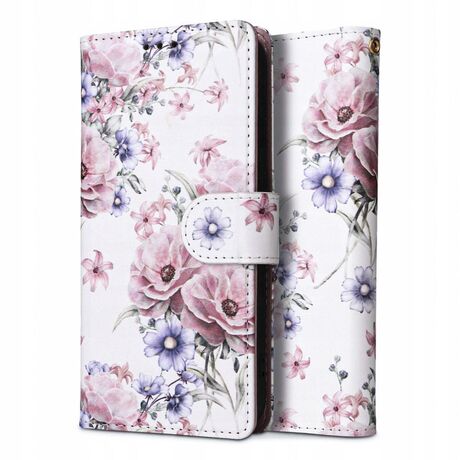 Θήκη Tech Protect Wallet Blossom για Xiaomi Redmi 14C και Poco C75 - Μπροστινή όψη με floral σχέδιο.