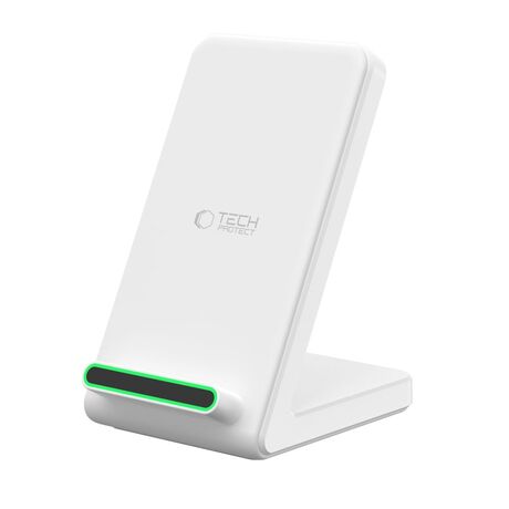 Tech-Protect QI-A40 Wireless Charger 15W με smartphone τοποθετημένο για ασύρματη φόρτιση