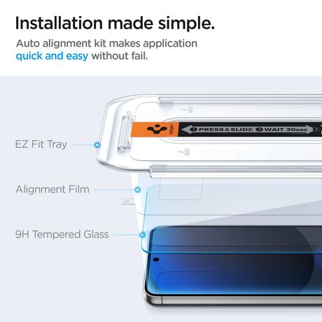 Tempered Glass Spigen GLAS.tR EZ Fit 2 Pack Samsung Galaxy A56 5G / S24 FE 5G -2