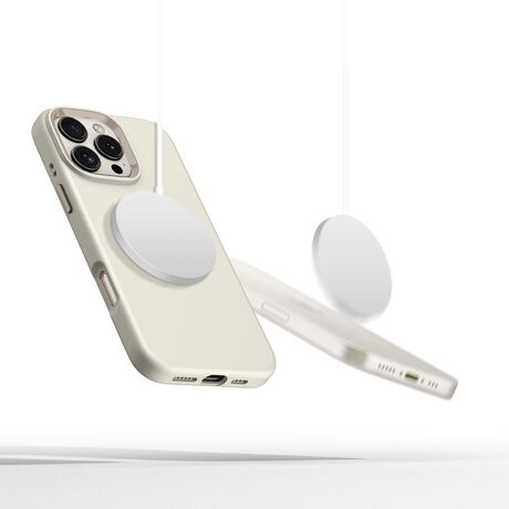 Θήκη Κινητού  Tech Protect iPhone 16 Pro Max Silicone Pure Magsafe - Cosmic Latte-1
