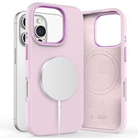Θήκη Tech Protect iPhone 16 Pro Max Silicone Pure Magsafe - Pink Pearl