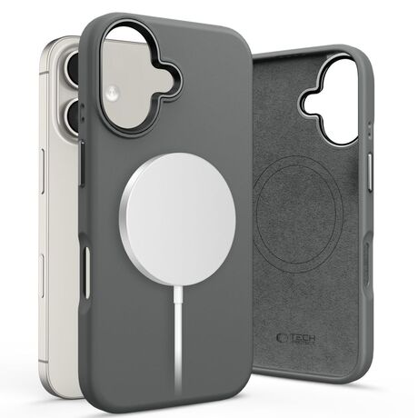Θήκη Tech Protect iPhone 16 Silicone Pure Magsafe - Glay