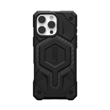 iPhone 16 Pro μέσα στη θήκη UAG Monarch, σε κοντινό πλάνο.