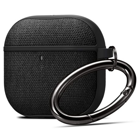 Μαύρη θήκη Spigen Urban Fit για AirPods 4 σε μοντέρνο σχεδιασμό.