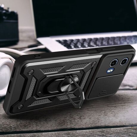 Θήκη Tech Protect Camshield Pro Black - Κάλυμμα φακού σε κλειστή θέση για προστασία της κάμερας.