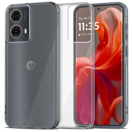 Διάφανη θήκη Tech-Protect Flexair Clear για Motorola Moto G85 5G με προστασία από πτώσεις.