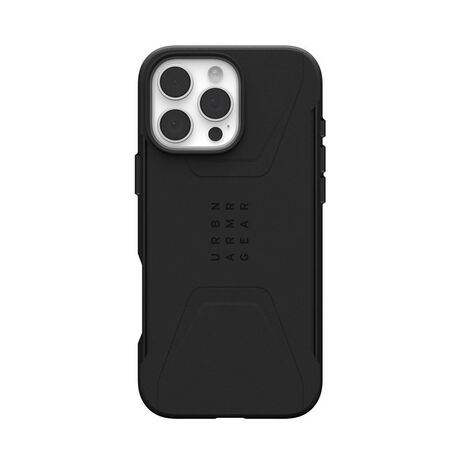 Phone 16 Pro τοποθετημένο στη θήκη UAG Civilian MagSafe Black.