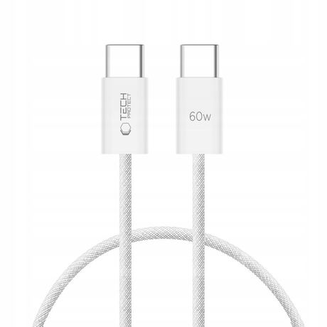 Καλώδιο Tech Protect USB-C to USB-C λευκό 25cm