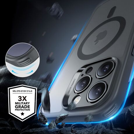 Θήκη iPhone 16 Pro με ενισχυμένες γωνίες Air Guard σε Frosted GreyΛεπτός και κομψός σχεδιασμός της θήκης ESR Classic Pro Set Frosted Grey