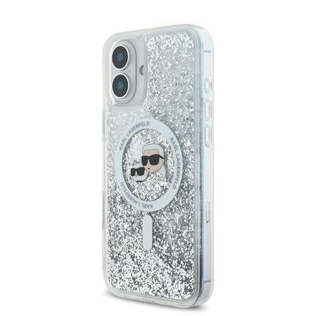 Θήκη iPhone 16 Karl Lagerfeld Liquid Glitter MagSafe Clear