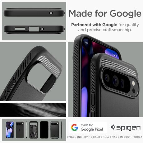 Κομψός και ανθεκτικός σχεδιασμός θήκης Spigen Rugged Armor Black