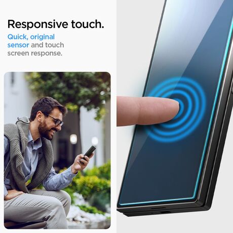 Οθόνη Galaxy Z Fold 6 σε χρήση με Spigen Tempered Glass
