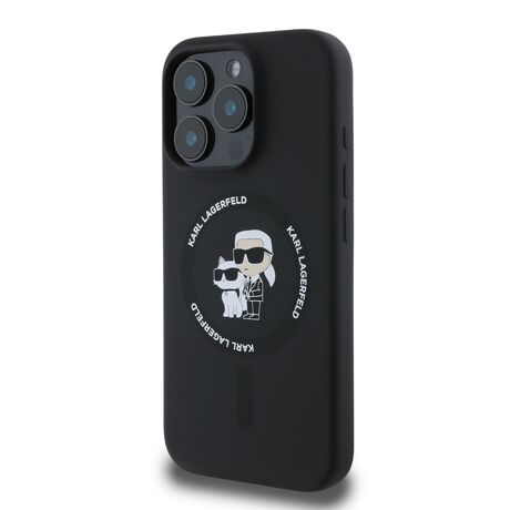 Πλάγια άποψη θήκης Karl Lagerfeld iPhone 16 Pro με βάση Ringstand