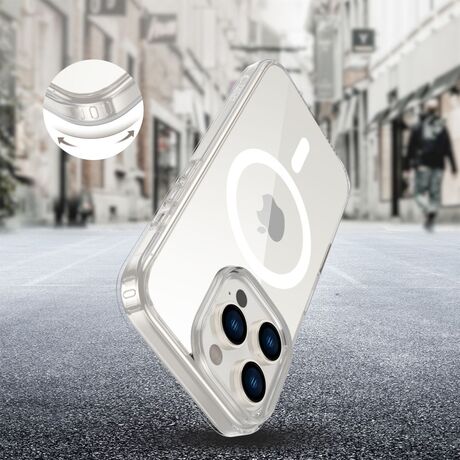 Διάφανος σχεδιασμός Tech Protect για iPhone 16 Pro - πίσω όψη