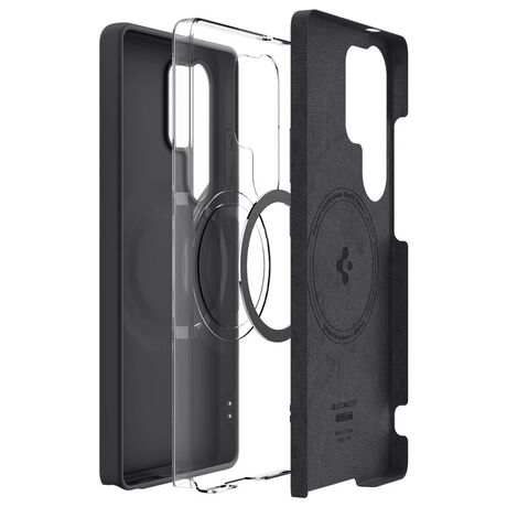 Εσωτερική όψη της θήκης Spigen Silicone Fit (MagFit) με μαλακή επένδυση μικροϊνών