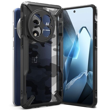 Μπροστινή όψη του κινητού με τη θήκη: OnePlus 13 5G με Ringke Fusion X Camo - Προστασία & Στρατιωτικό Στυλ