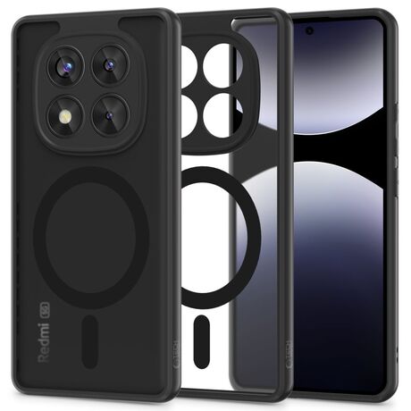 Tech-Protect Magmat MagSafe Matte Black - Μπροστινή όψη σε Xiaomi Redmi Note 14 Pro 5G