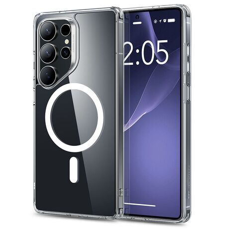 Διάφανη θήκη ESR Classic HaloLock MagSafe τοποθετημένη σε Samsung Galaxy S25 Ultra 5G