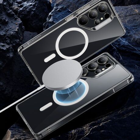 Η διάφανη θήκη ESR Classic HaloLock MagSafe σε Clear τοποθετημένη σε Samsung Galaxy S25 Ultra 5G