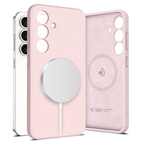 Προβολή της θήκης Tech-Protect Liquid Silicone σε απόχρωση Pink Pearl για το Samsung Galaxy S25 5G