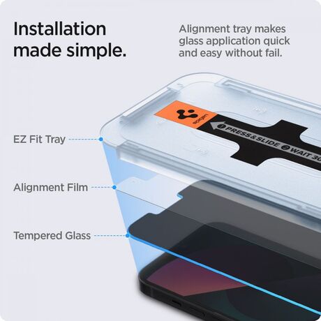 Privacy Screen Protector Spigen για iPhone 13/13 Pro/14/16E – Αντιχαρακτικό & αντικραδασμικό