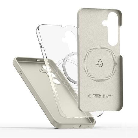 Πίσω όψη της Tech Protect Liquid Silicone – minimal σχεδιασμός σε Cosmic Latte