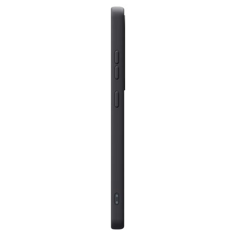 Πλευρική όψη της θήκης Spigen Silicone Fit (MagFit) που δείχνει τα ακριβή κοψίματα για τα κουμπιά