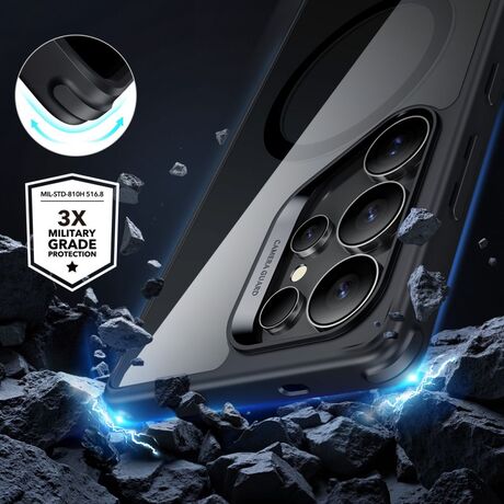 Η θήκη ESR Classic HaloLock MagSafe σε Clear/Black τοποθετημένη σε Samsung Galaxy S25 Ultra 5G