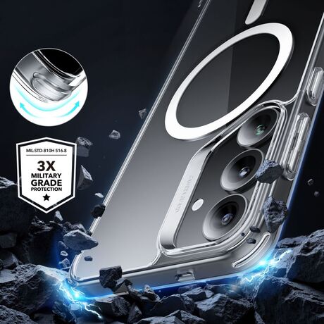 Πίσω όψη της διάφανης θήκης ESR Classic HaloLock MagSafe που δείχνει την προστασία της κάμερας