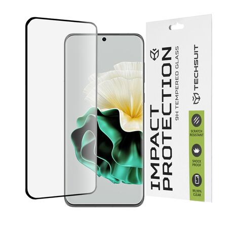 Huawei P60 Pro με τοποθετημένο Techsuit Tempered Glass – Πλήρης κάλυψη και αντοχή 9H