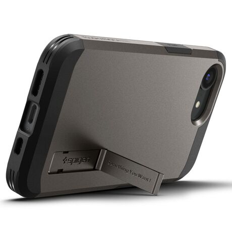 Πίσω όψη θήκης Spigen Tough Armor MagSafe Gunmetal με kickstand