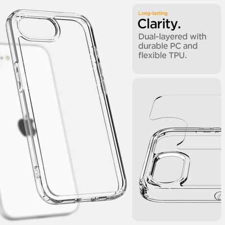 Διαφανής σχεδιασμός Spigen Ultra Hybrid για αυθεντική εμφάνιση iPhone 16e