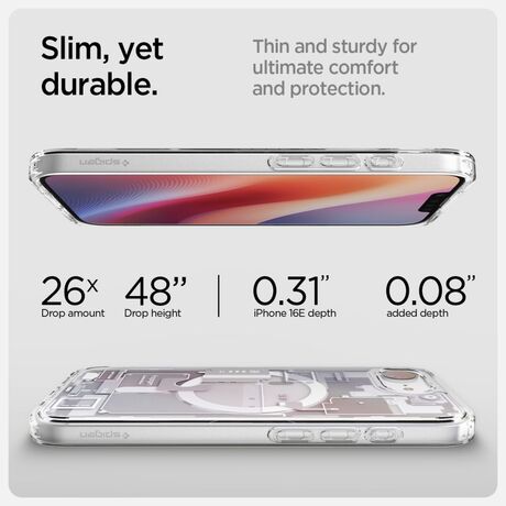 Προστασία κάμερας με τη θήκη Spigen Ultra Hybrid MagFit Zero One White