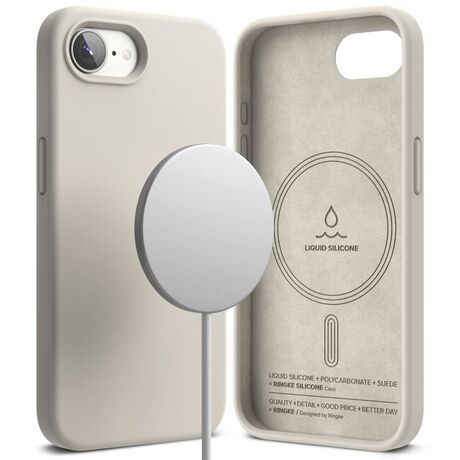 Ανθεκτική και κομψή θήκη σιλικόνης Ringke iPhone 16e Stone