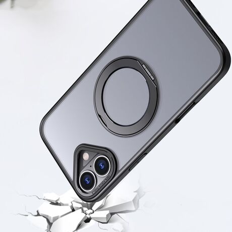 Ματ μαύρη MagSafe θήκη iPhone 16e με αντικραδασμική προστασία