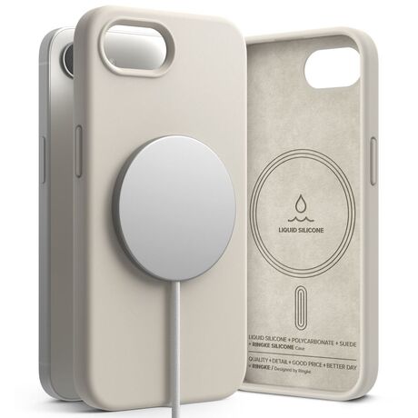Ringke Silicone MagSafe θήκη iPhone 16e Stone