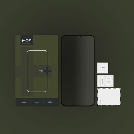 Συσκευασία του Hofi 3D Full Pro+ Privacy Tempered Glass για iPhone 12/12 Pro