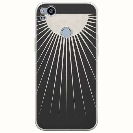 Minimal Moon Google Pixel 2 Flexible TPU (Διάφανη Σιλικόνη)