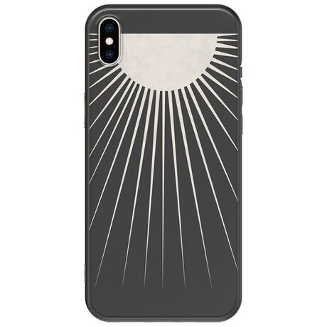 Minimal Moon iPhone X / XS Black TPU (Μαύρη Σιλικόνη)