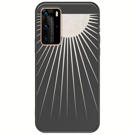 Minimal Moon Huawei P40 Pro Black TPU (Μαύρη Σιλικόνη)