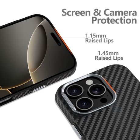 Premium θήκη iPhone 16 Pro με ανθρακόνημα