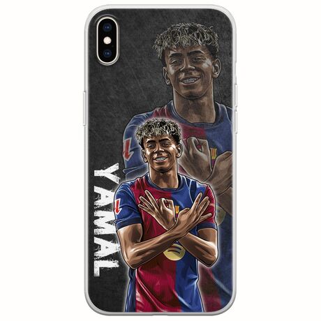 Football Stars - Lamine Yamal iPhone X / XS Flexible TPU (Διάφανη Σιλικόνη)
