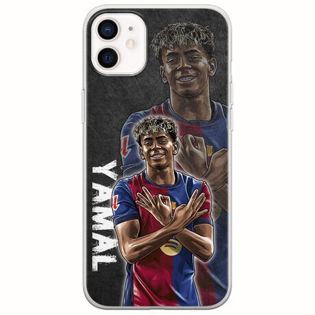 Football Stars - Lamine Yamal iPhone 12 Flexible TPU (Διάφανη Σιλικόνη)