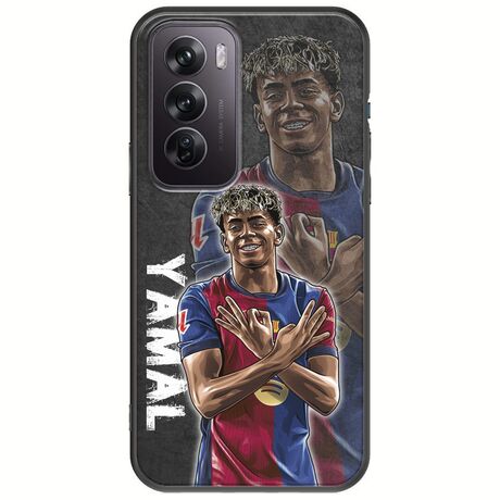 Football Stars - Lamine Yamal Oppo Reno 12 5G Black TPU (Μαύρη Σιλικόνη)