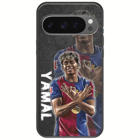Football Stars - Lamine Yamal Google Pixel 9 Pro 5G Black TPU (Μαύρη Σιλικόνη)
