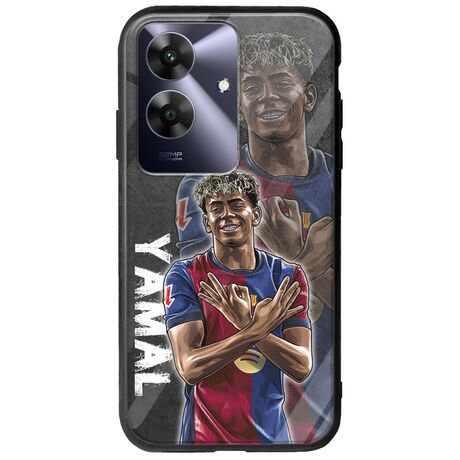 Football Stars - Lamine Yamal Realme Note 60 Groove TPU (Tempered Glass και TPU)