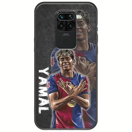 Football Stars - Lamine Yamal Xiaomi Redmi Note 9 Black TPU (Μαύρη Σιλικόνη)